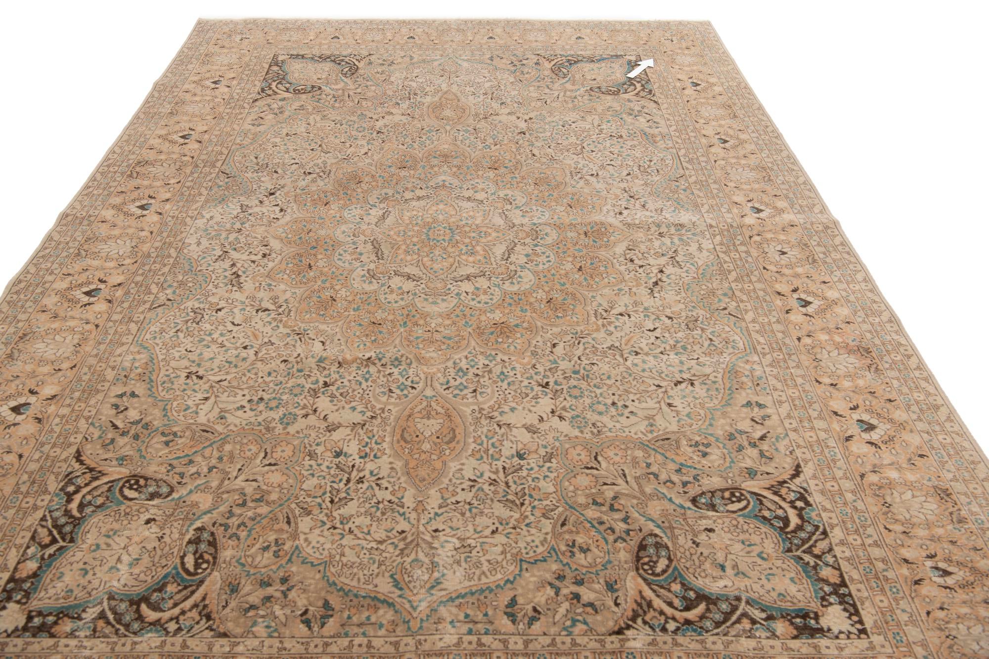 8' 1 x 12' 1 Hand Knotted Ultra Vintage Persian Wool Rug