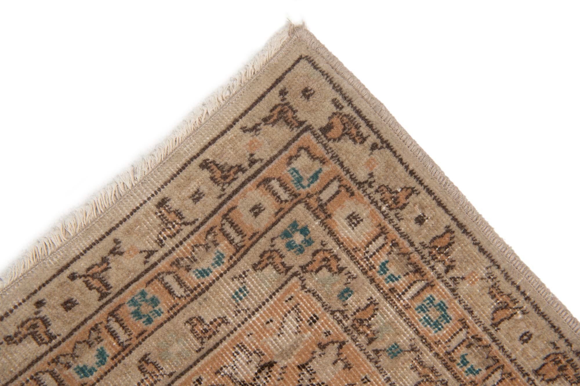 8' 1 x 12' 1 Hand Knotted Ultra Vintage Persian Wool Rug