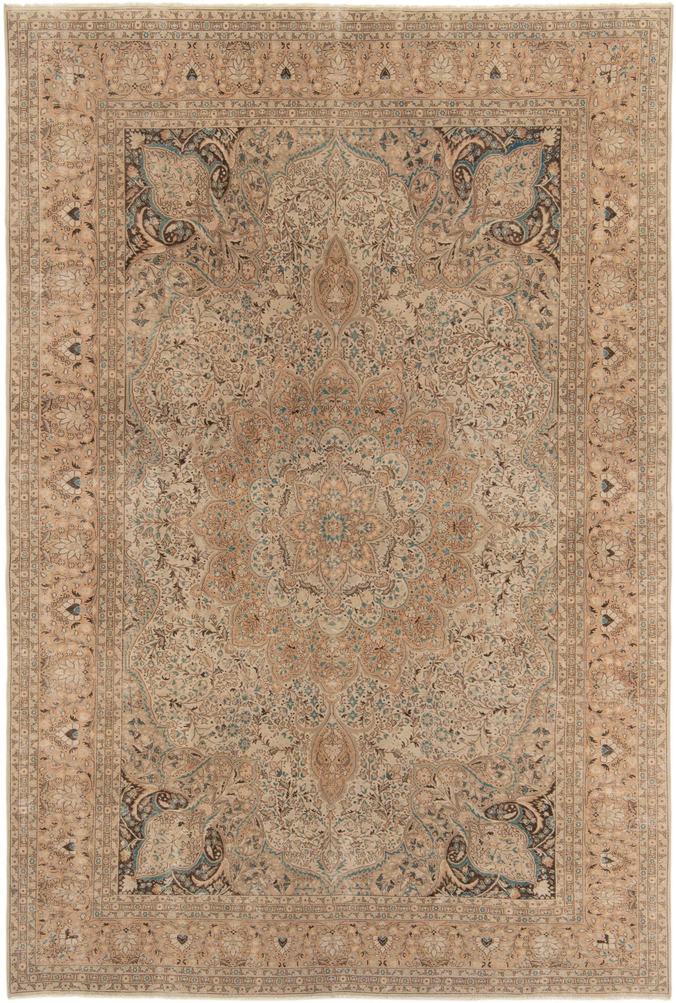 8' 1 x 12' 1 Hand Knotted Ultra Vintage Persian Wool Rug