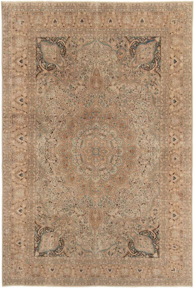 8' 1 x 12' 1 Hand Knotted Ultra Vintage Persian Wool Rug