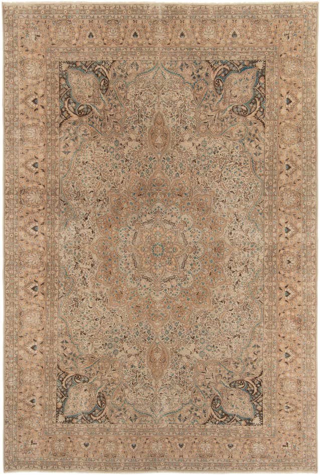 Detail image of 8' 1 x 12' 1 Hand Knotted Ultra Vintage Persian Wool Rug