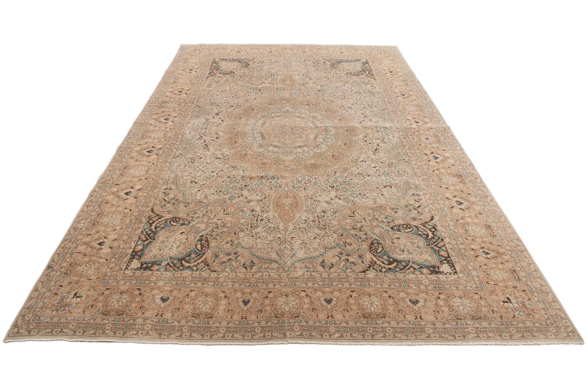 8' 1 x 12' 1 Hand Knotted Ultra Vintage Persian Wool Rug