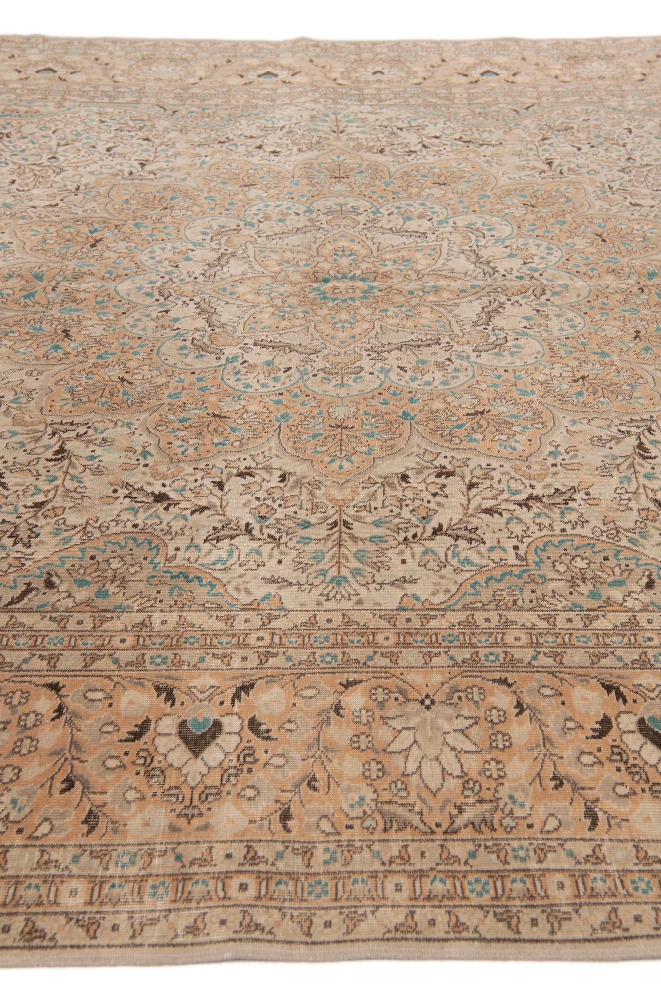 8' 1 x 12' 1 Hand Knotted Ultra Vintage Persian Wool Rug