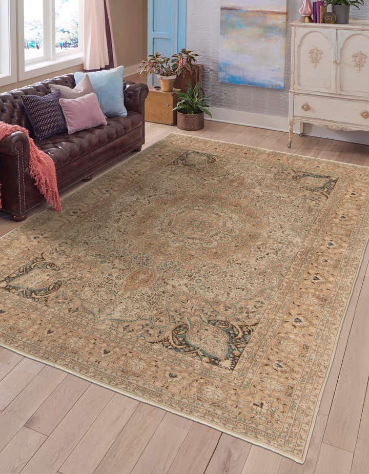 8' 1 x 12' 1 Hand Knotted Ultra Vintage Persian Wool Rug