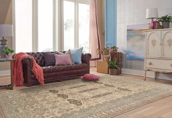 6' 10 x 10' 4 Hand Knotted Ultra Vintage Persian Wool Rug