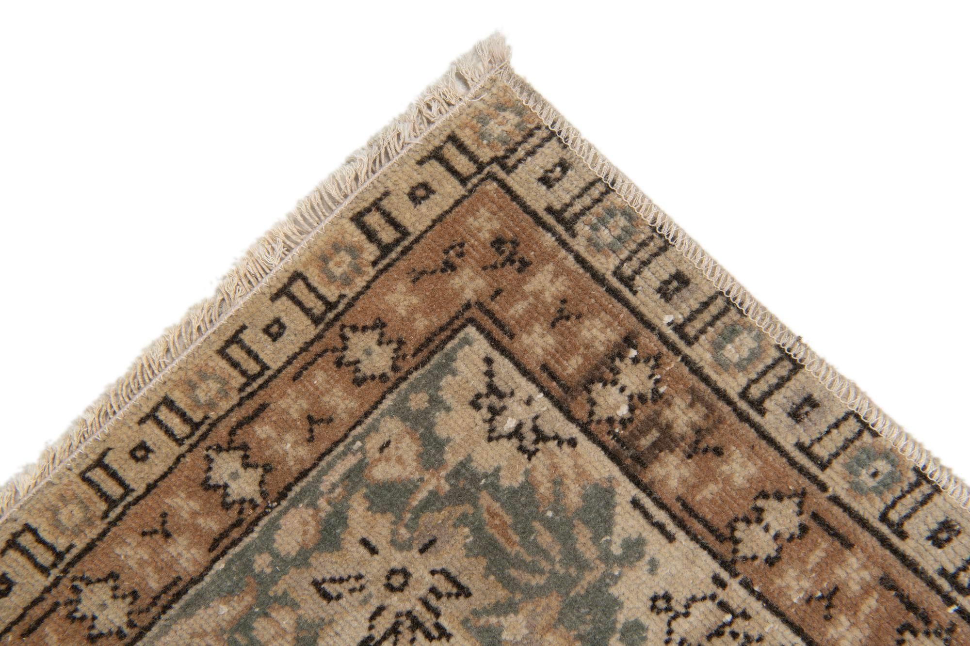 6' 10 x 10' 4 Hand Knotted Ultra Vintage Persian Wool Rug