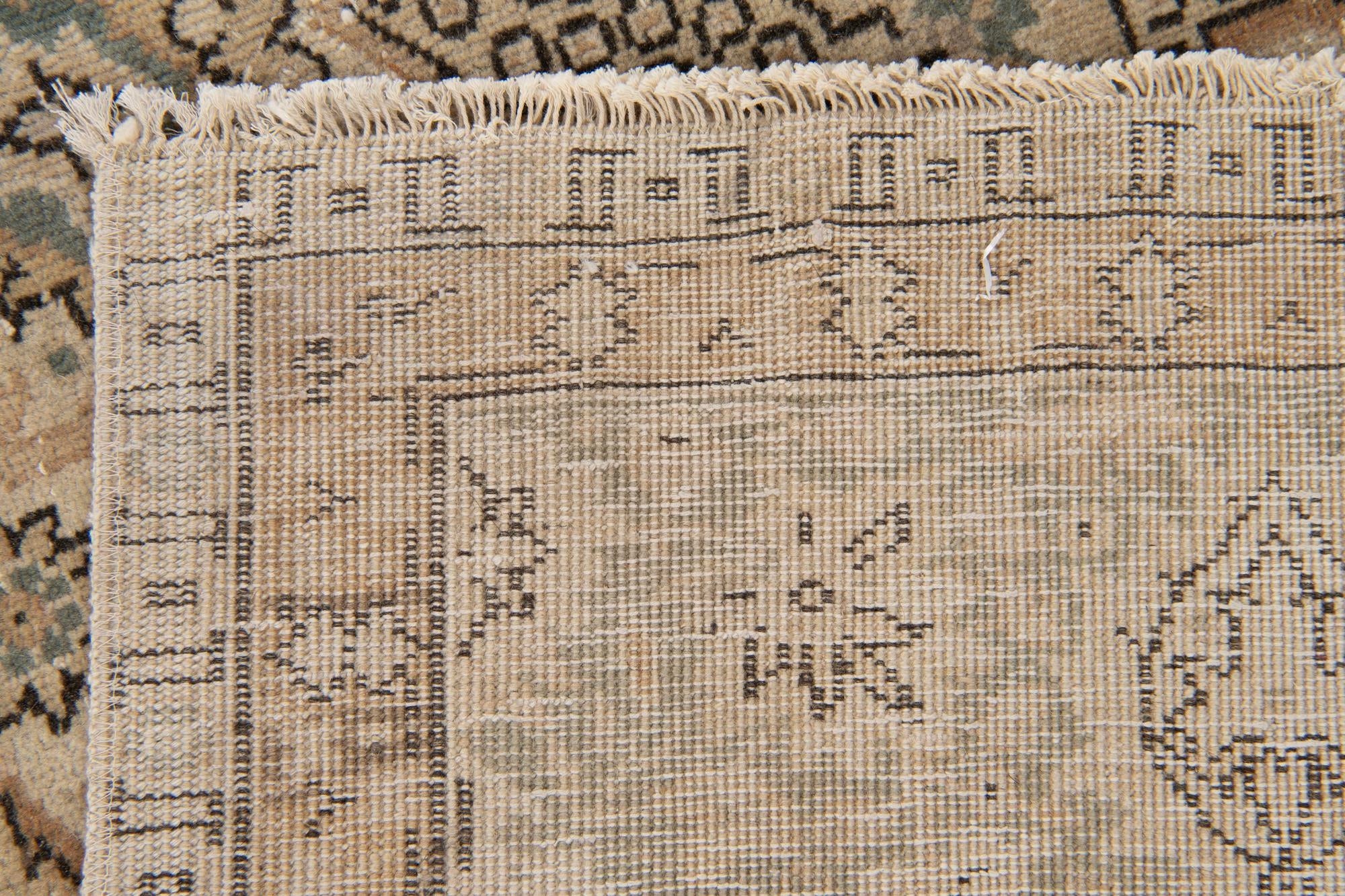 6' 10 x 10' 4 Hand Knotted Ultra Vintage Persian Wool Rug
