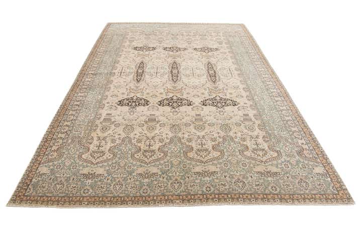 6' 10 x 10' 4 Hand Knotted Ultra Vintage Persian Wool Rug