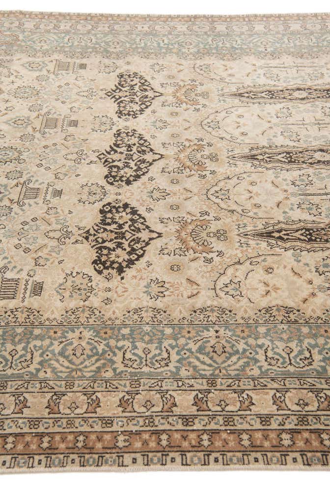 6' 10 x 10' 4 Hand Knotted Ultra Vintage Persian Wool Rug