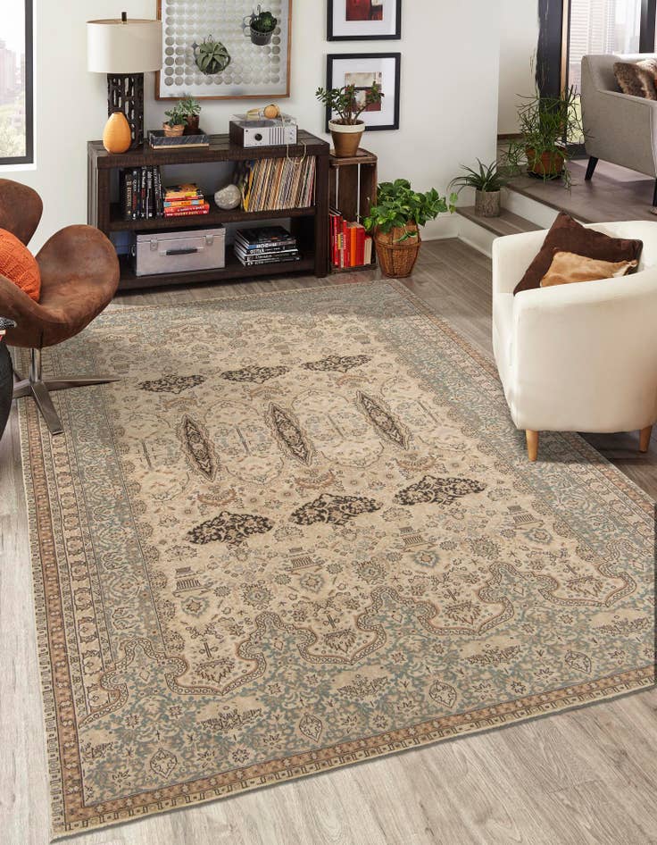 Detail image of 6' 10 x 10' 4 Hand Knotted Ultra Vintage Persian Wool Rug