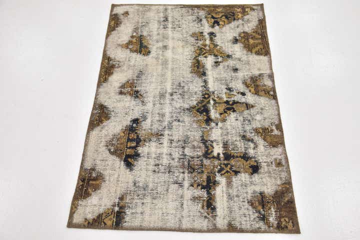 2' 10 x 4' Hand Knotted Ultra Vintage Persian Wool Rug