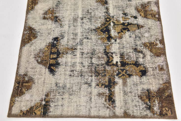 Detail image of 2' 10 x 4' Hand Knotted Ultra Vintage Persian Wool Rug