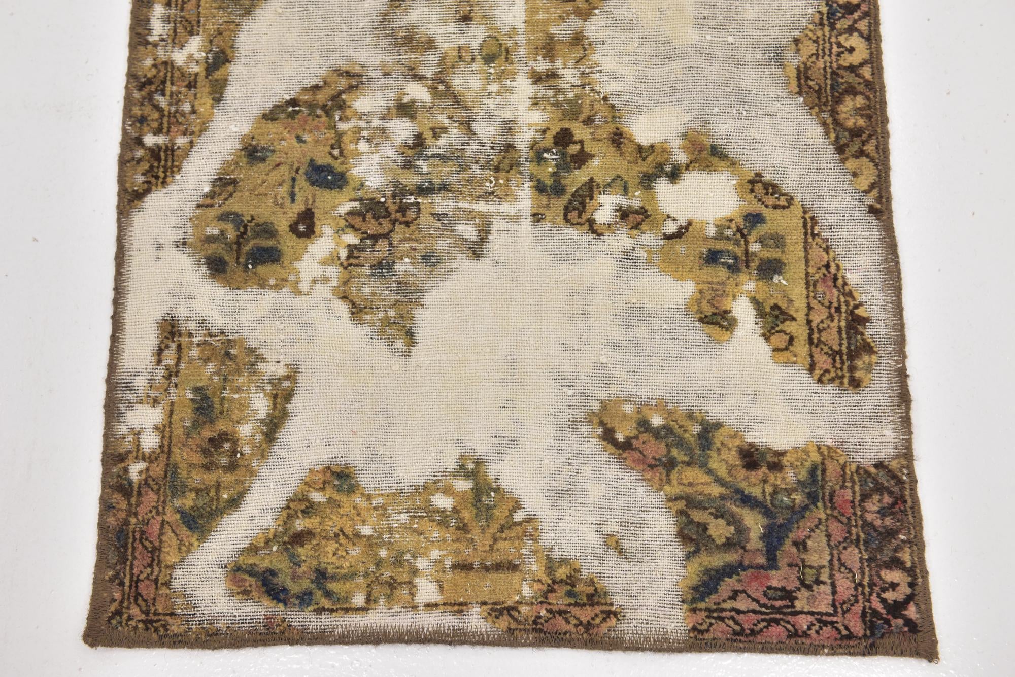 2' 4 x 5' Hand Knotted Ultra Vintage Persian Wool Rug