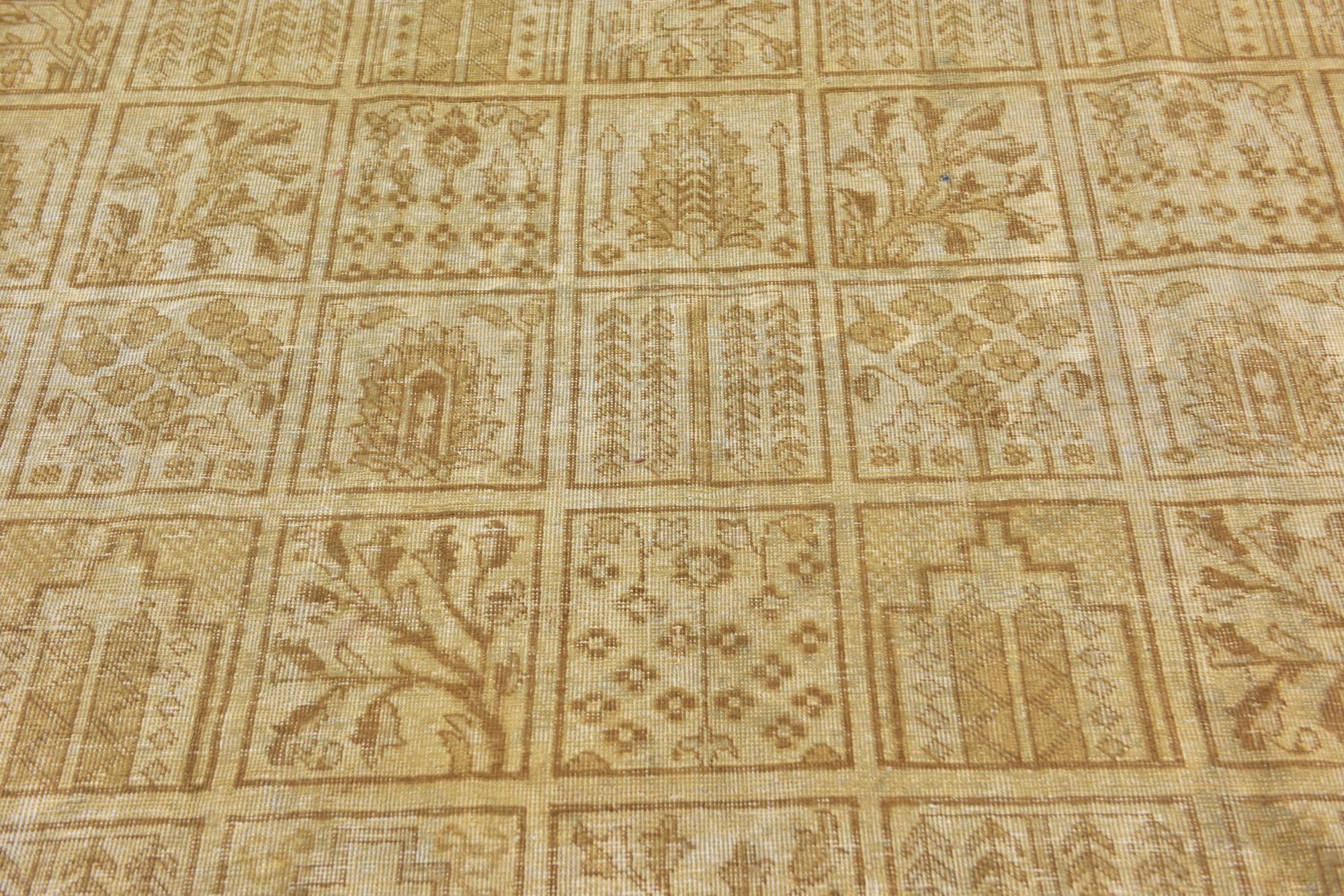 6' 4 x 9' Hand Knotted Ultra Vintage Persian Wool Rug