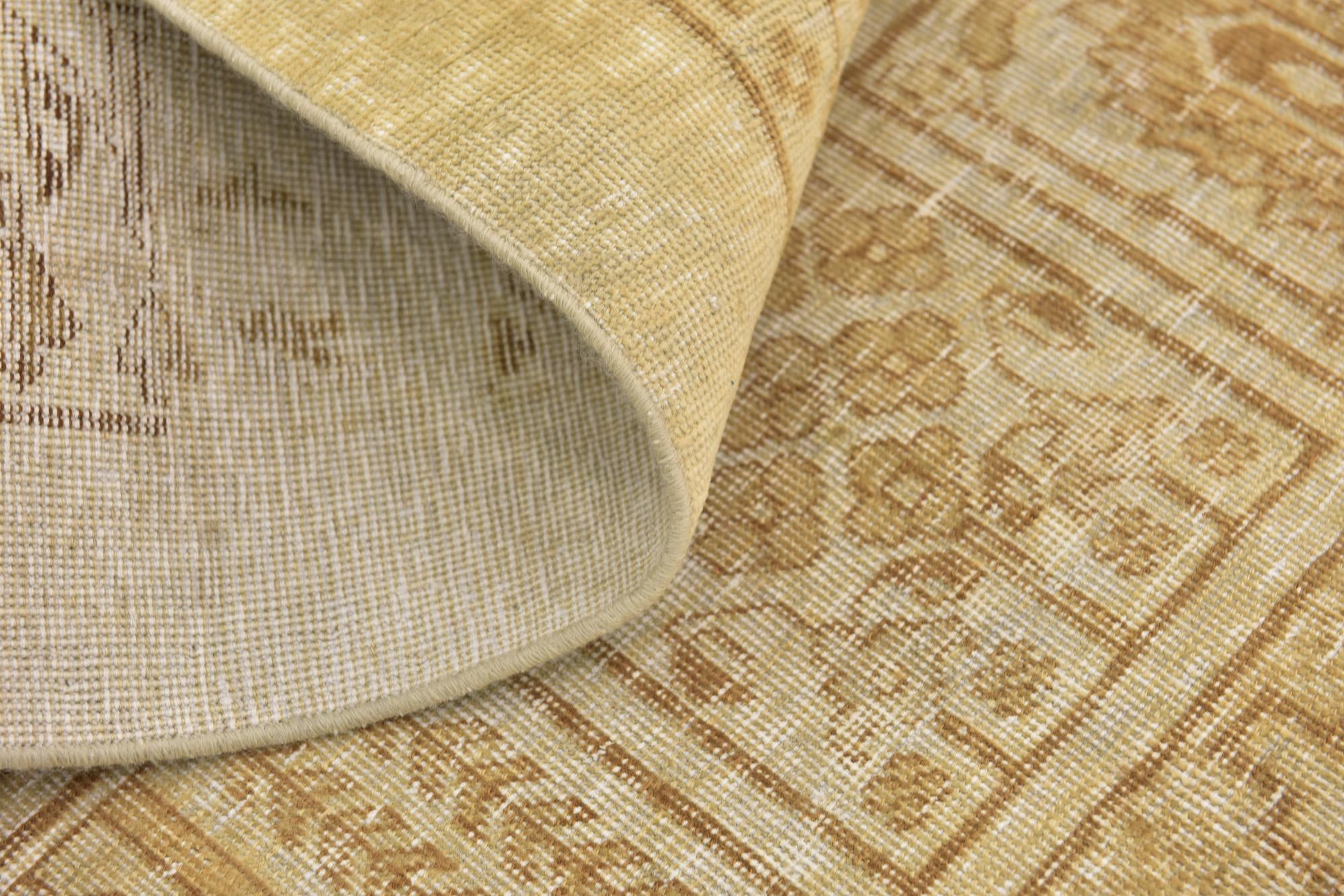 6' 4 x 9' Hand Knotted Ultra Vintage Persian Wool Rug