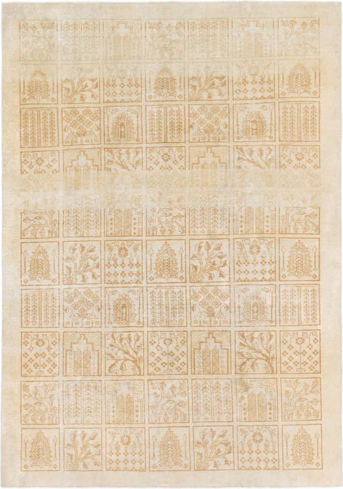 195cm x 275cm anudado a mano Ultra Vintage Alfombra Persa Lana
