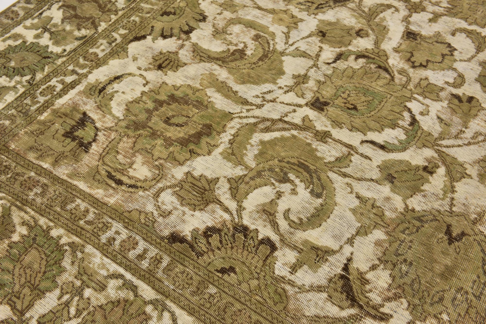 9' 8 x 12' 10 Hand Knotted Ultra Vintage Persian Wool Rug