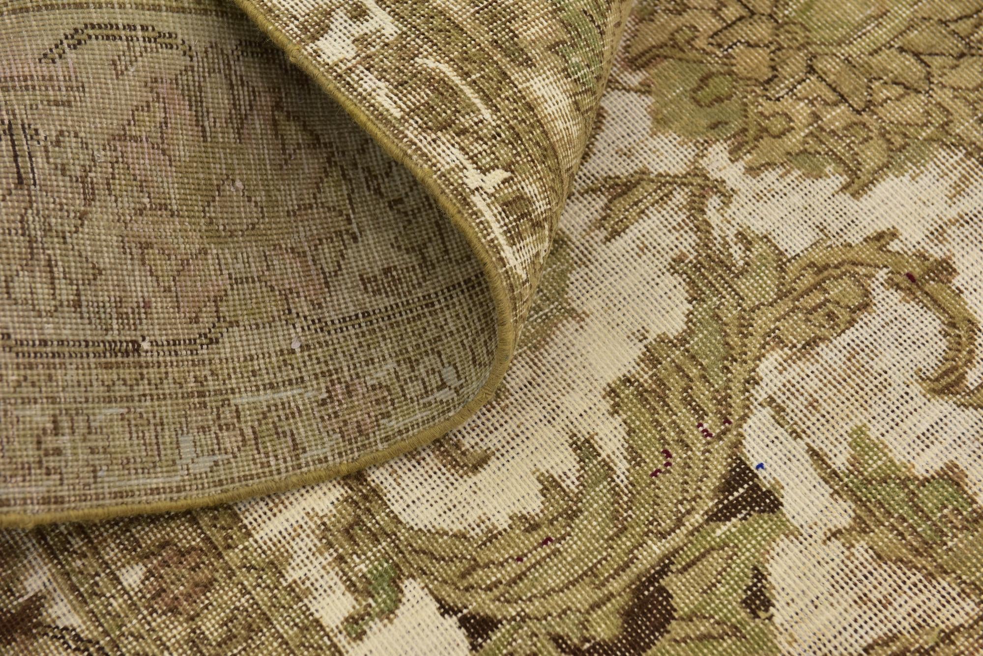 9' 8 x 12' 10 Hand Knotted Ultra Vintage Persian Wool Rug
