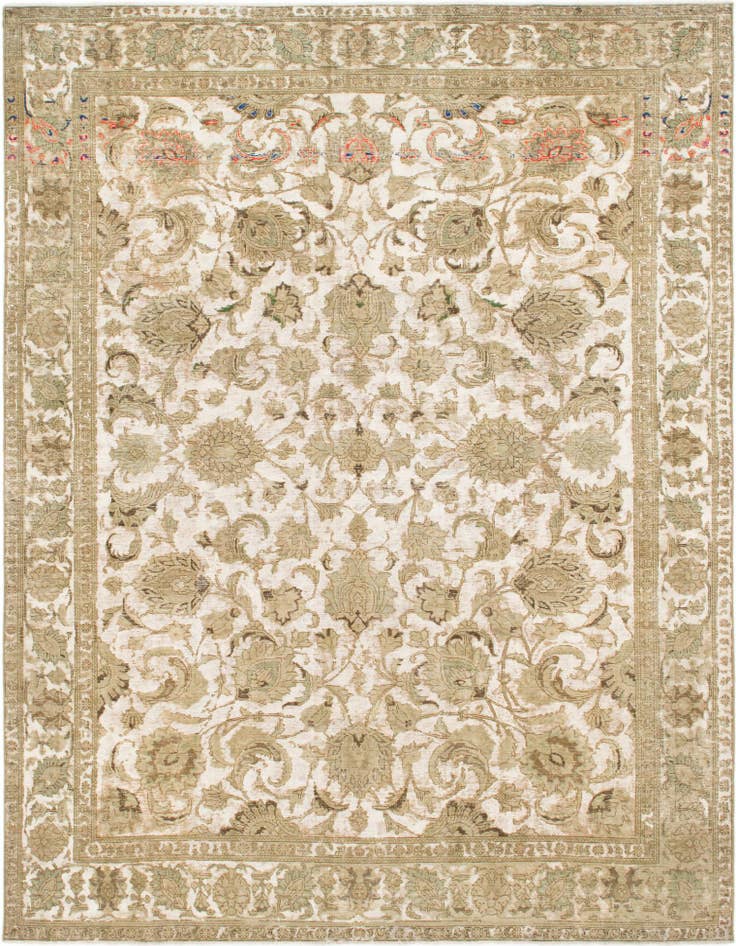 Detail image of 9' 8 x 12' 10 Hand Knotted Ultra Vintage Persian Wool Rug