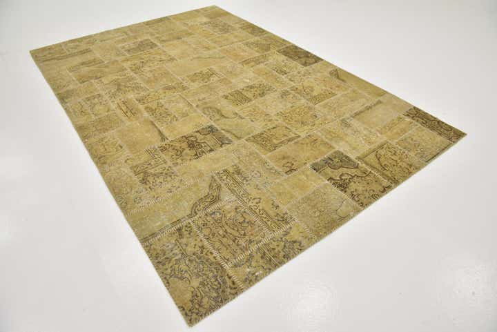 6' 6 x 10' Hand Knotted Ultra Vintage Persian Wool Rug