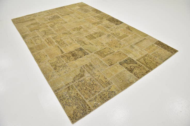 Detail image of 6' 6 x 10' Hand Knotted Ultra Vintage Persian Wool Rug