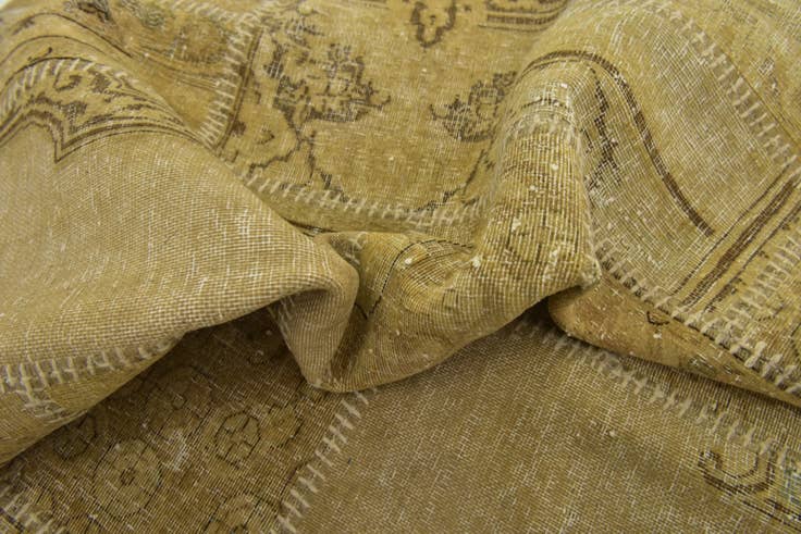 Detail image of 6' 6 x 10' Hand Knotted Ultra Vintage Persian Wool Rug