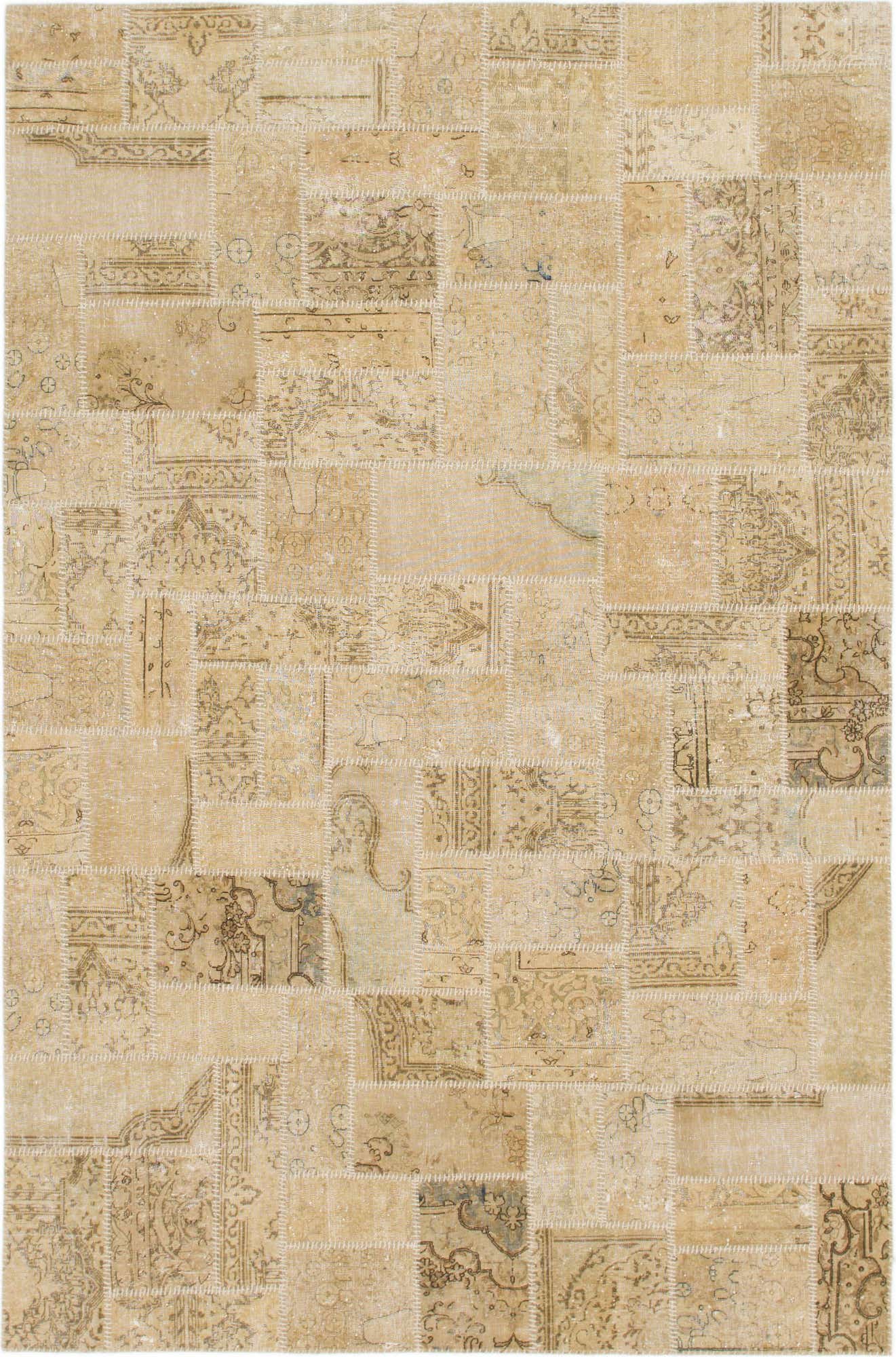 6' 6 x 10' Hand Knotted Ultra Vintage Persian Wool Rug