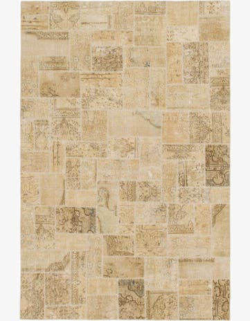 6' 6 x 10' Hand Knotted Ultra Vintage Persian Wool Rug