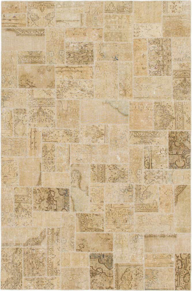 6' 6 x 10' Hand Knotted Ultra Vintage Persian Wool Rug