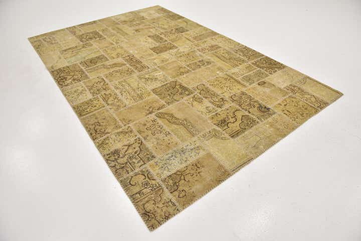 6' 7 x 10' Hand Knotted Ultra Vintage Persian Wool Rug
