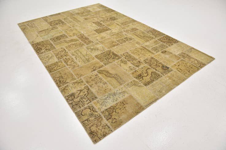 Detail image of 6' 7 x 10' Hand Knotted Ultra Vintage Persian Wool Rug