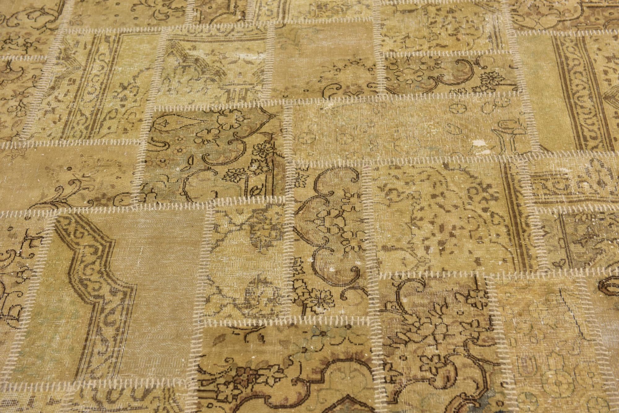 6' 7 x 10' Hand Knotted Ultra Vintage Persian Wool Rug