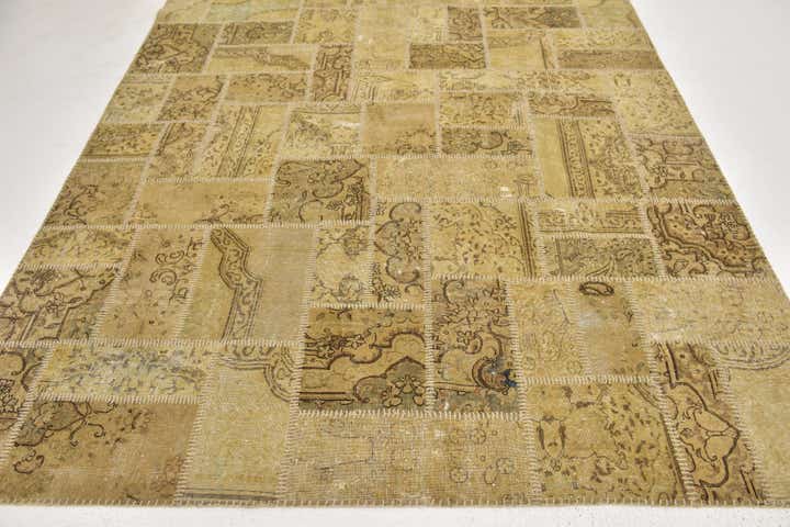 6' 7 x 10' Hand Knotted Ultra Vintage Persian Wool Rug