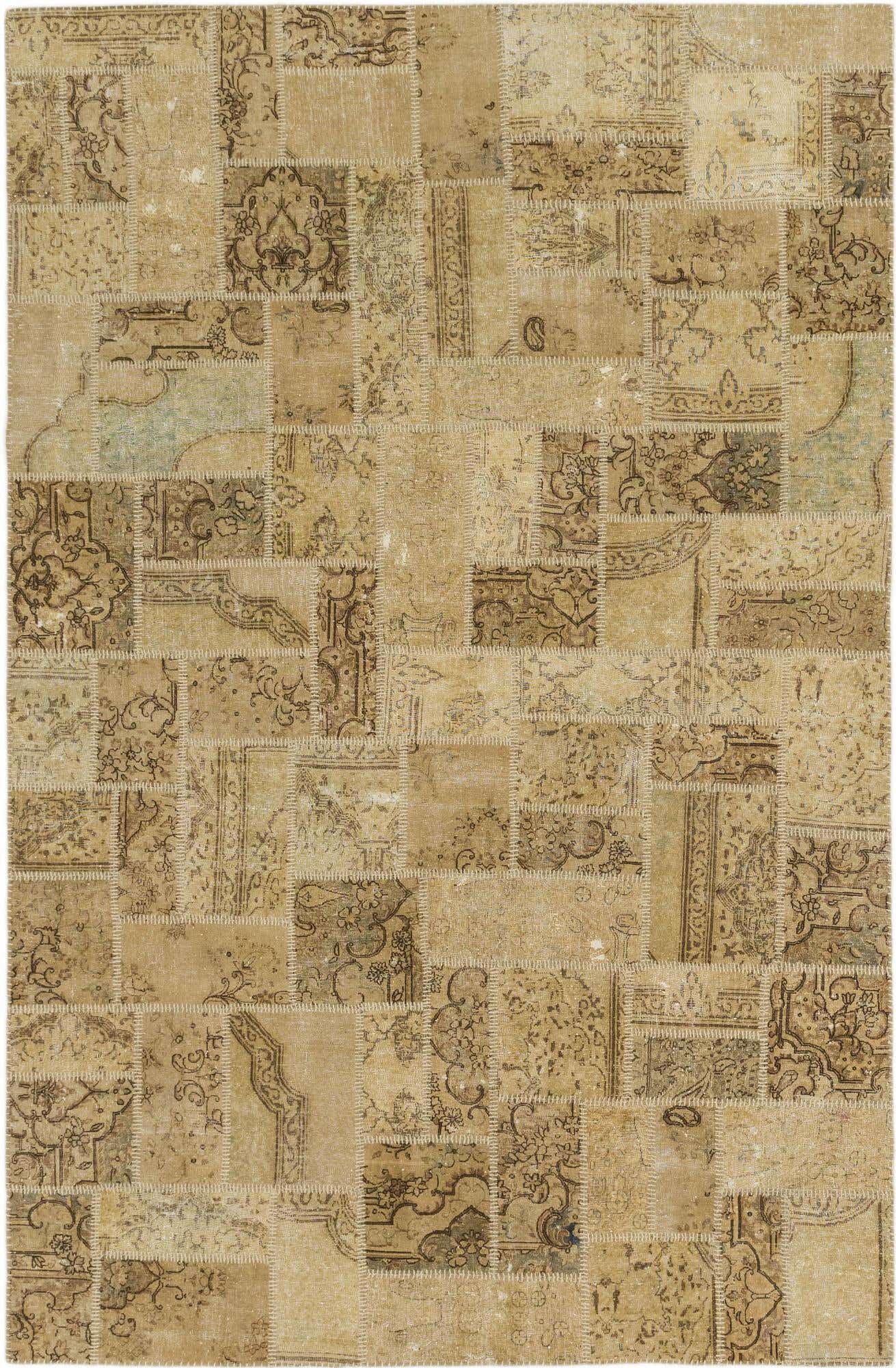6' 7 x 10' Hand Knotted Ultra Vintage Persian Wool Rug