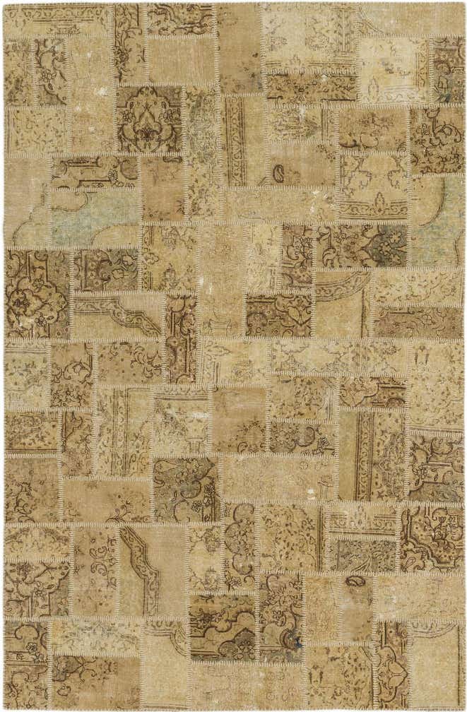 6' 7 x 10' Hand Knotted Ultra Vintage Persian Wool Rug