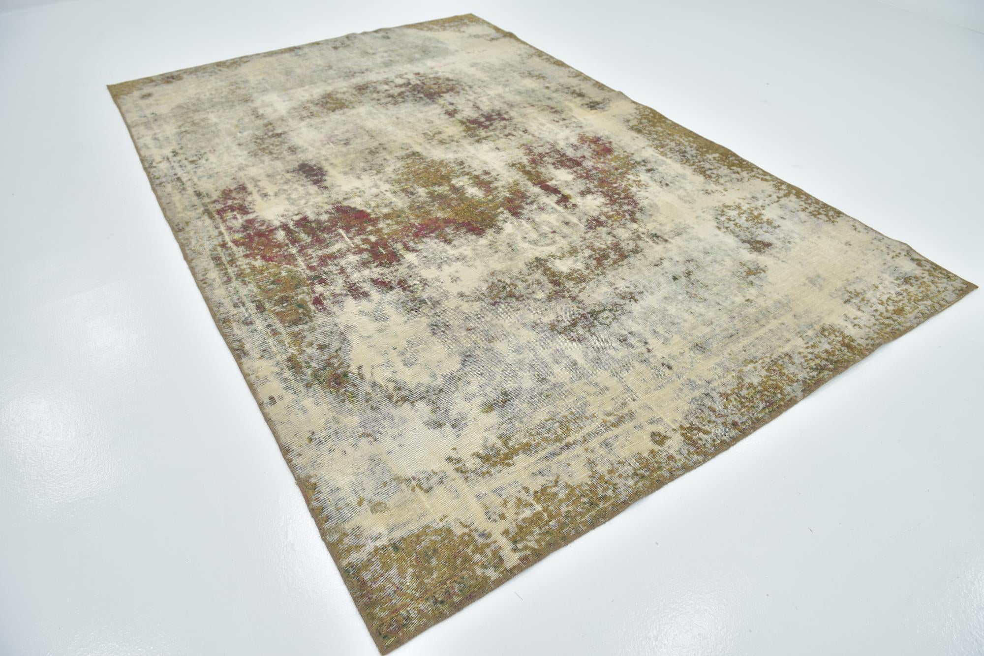 7' 2 x 10' 10 Hand Knotted Ultra Vintage Persian Wool Rug