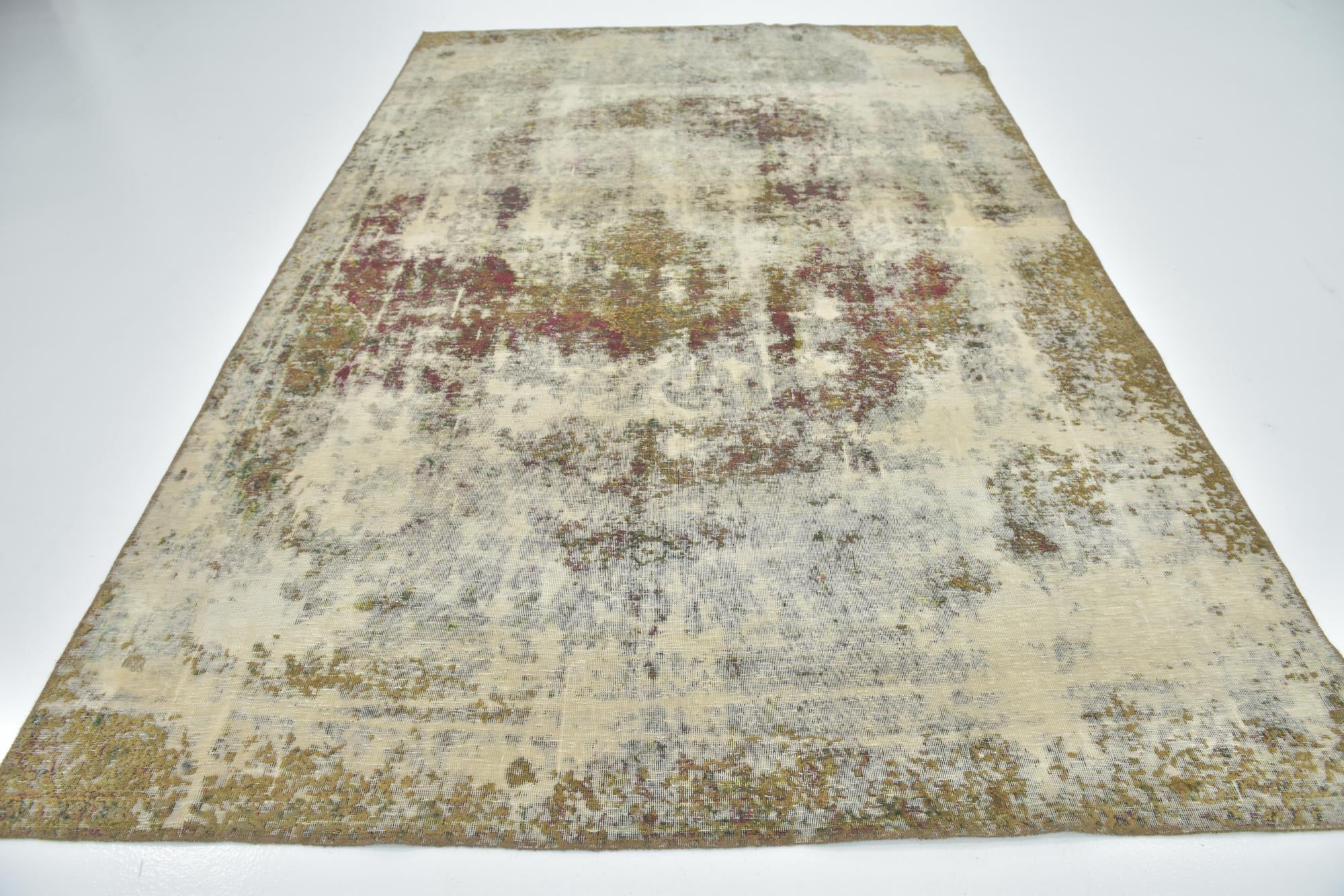 7' 2 x 10' 10 Hand Knotted Ultra Vintage Persian Wool Rug