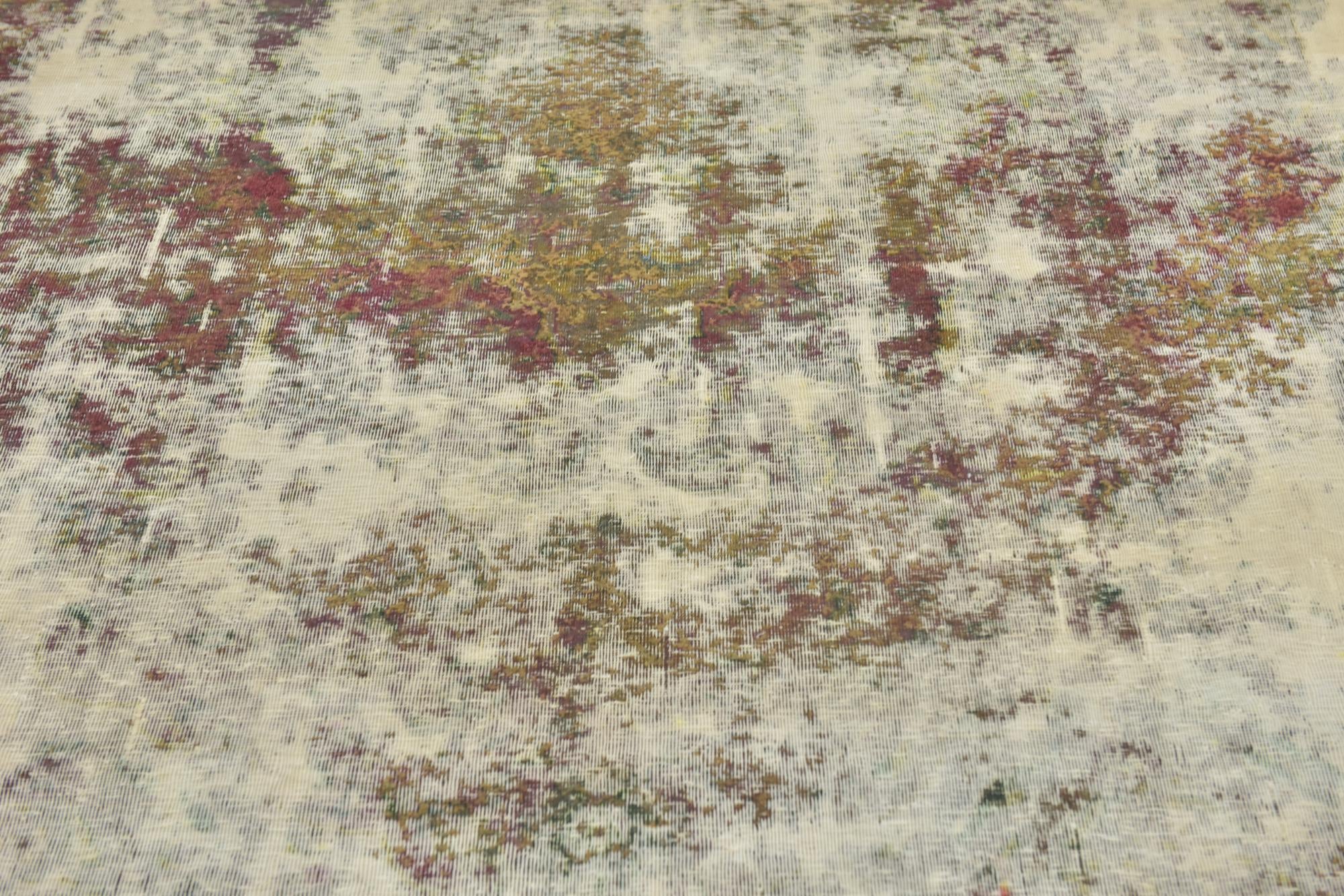 7' 2 x 10' 10 Hand Knotted Ultra Vintage Persian Wool Rug