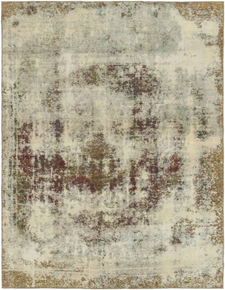 Detail image of 7' 2 x 10' 10 Hand Knotted Ultra Vintage Persian Wool Rug