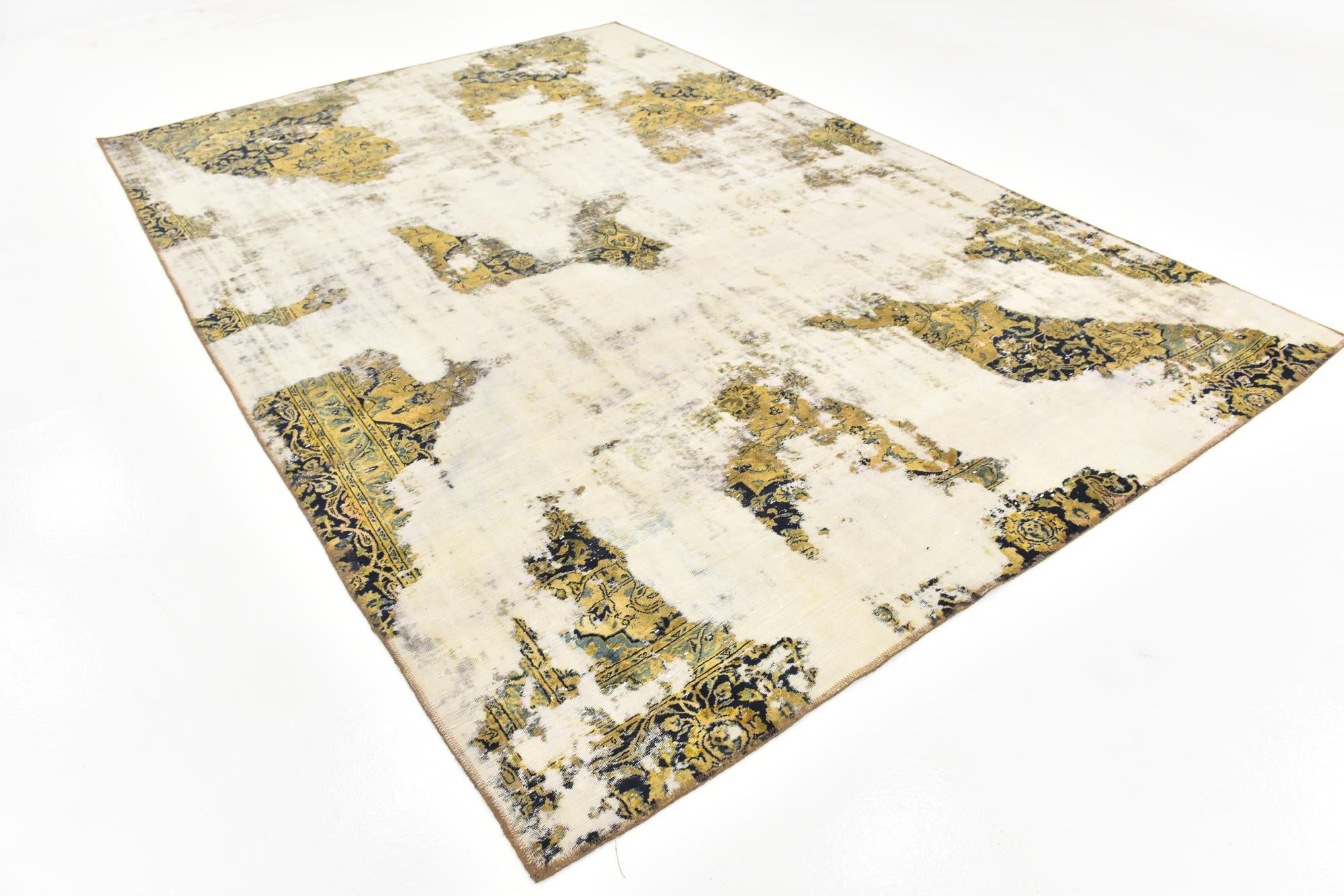 7' 8 x 11' 3 Hand Knotted Ultra Vintage Persian Wool Rug