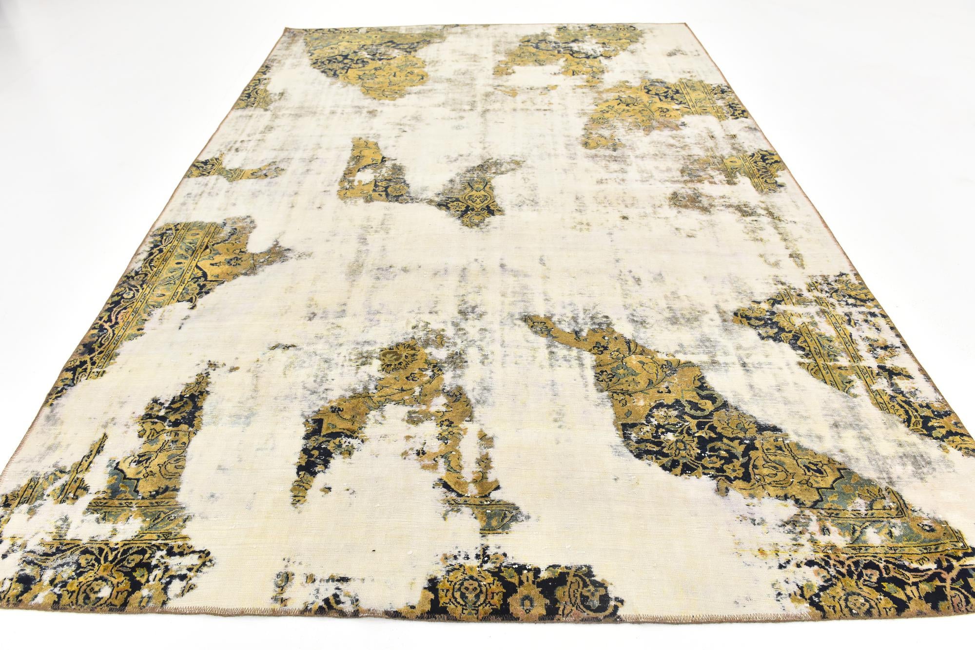 7' 8 x 11' 3 Hand Knotted Ultra Vintage Persian Wool Rug