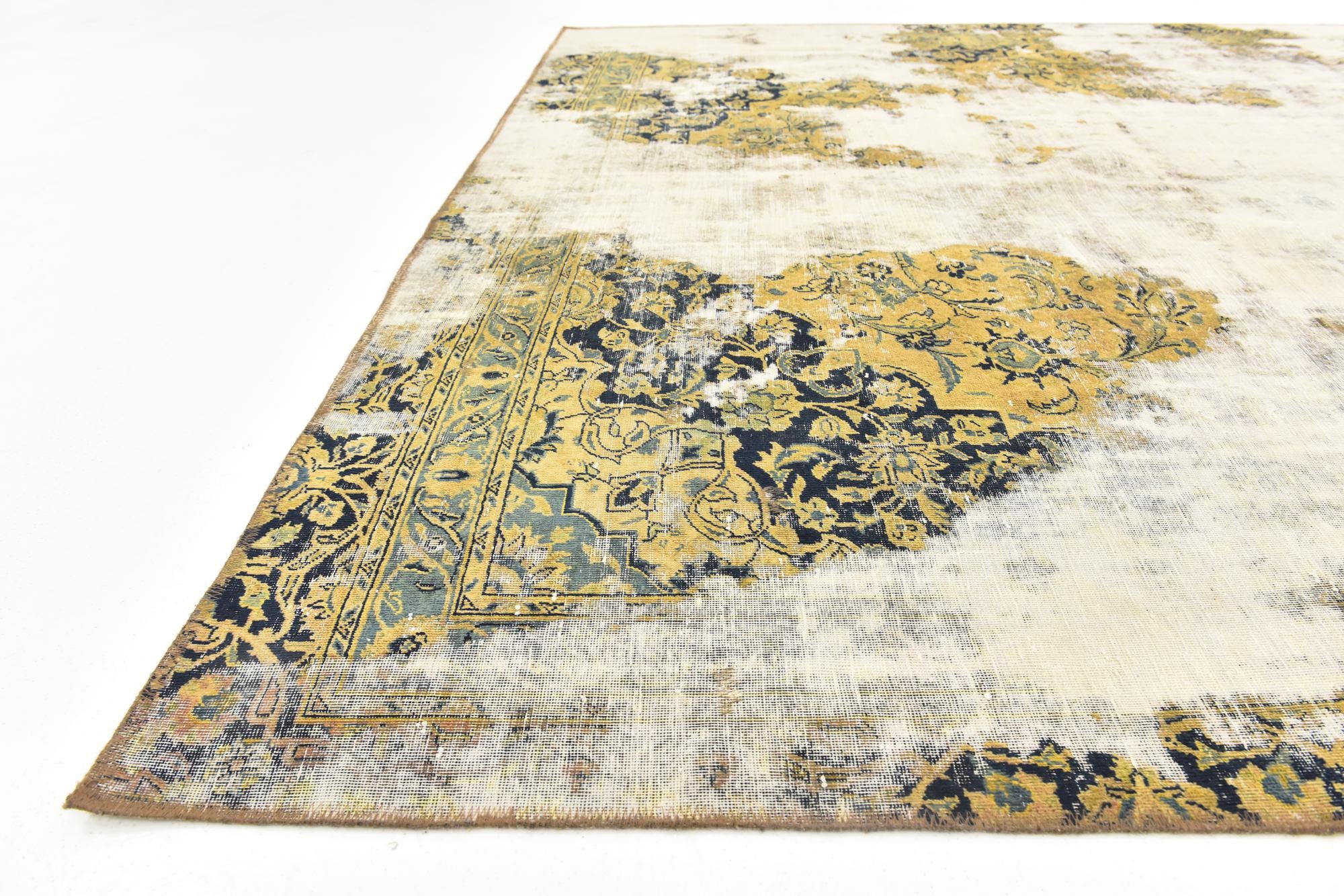 7' 8 x 11' 3 Hand Knotted Ultra Vintage Persian Wool Rug