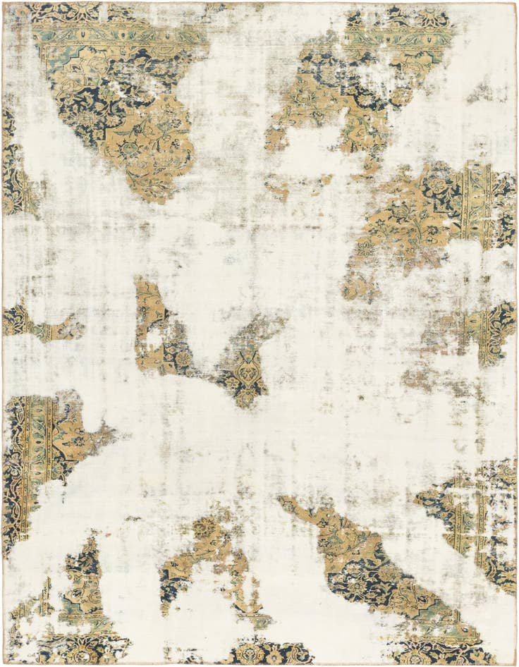 Detail image of 7' 8 x 11' 3 Hand Knotted Ultra Vintage Persian Wool Rug