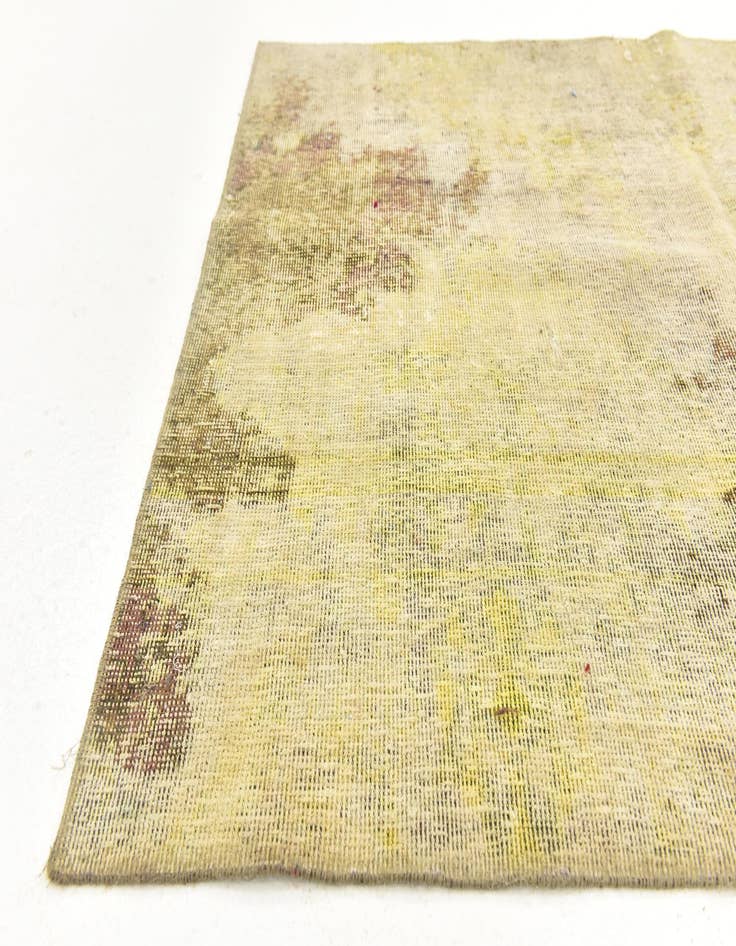 Detail image of 3' 4 x 4' 9  Hand Knotted Ultra Vintage Persian Wool Rug