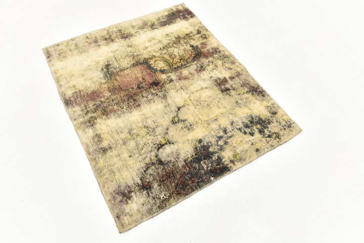 3' 5 x 4' 2 Hand Knotted Ultra Vintage Persian Wool Rug