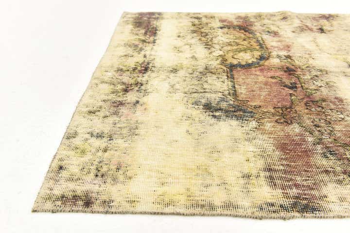 3' 5 x 4' 2 Hand Knotted Ultra Vintage Persian Wool Rug