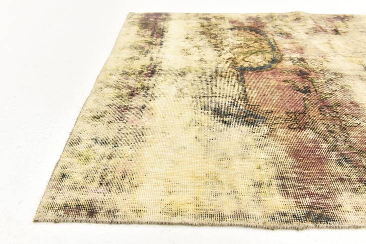 Detail image of 3' 5 x 4' 2 Hand Knotted Ultra Vintage Persian Wool Rug