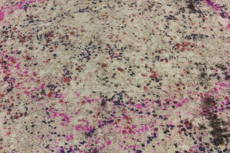 Detail image of 6' 7 x 9' 6 Hand Knotted Ultra Vintage Persian Wool Rug