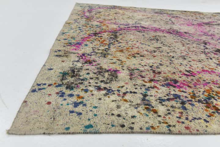 6' 7 x 9' 6 Hand Knotted Ultra Vintage Persian Wool Rug