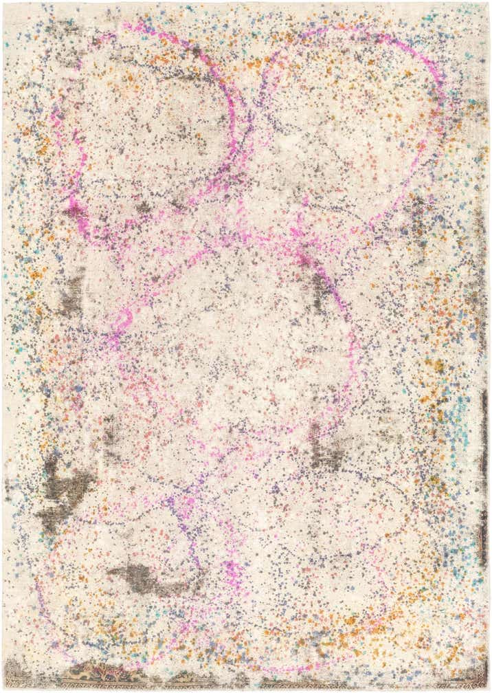 6' 7 x 9' 6 Hand Knotted Ultra Vintage Persian Wool Rug